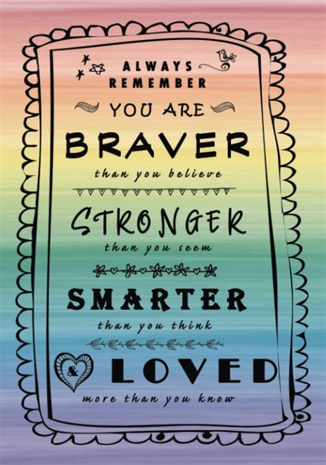 braver stronger smarter quote cards|Braver Than You Believe Card .